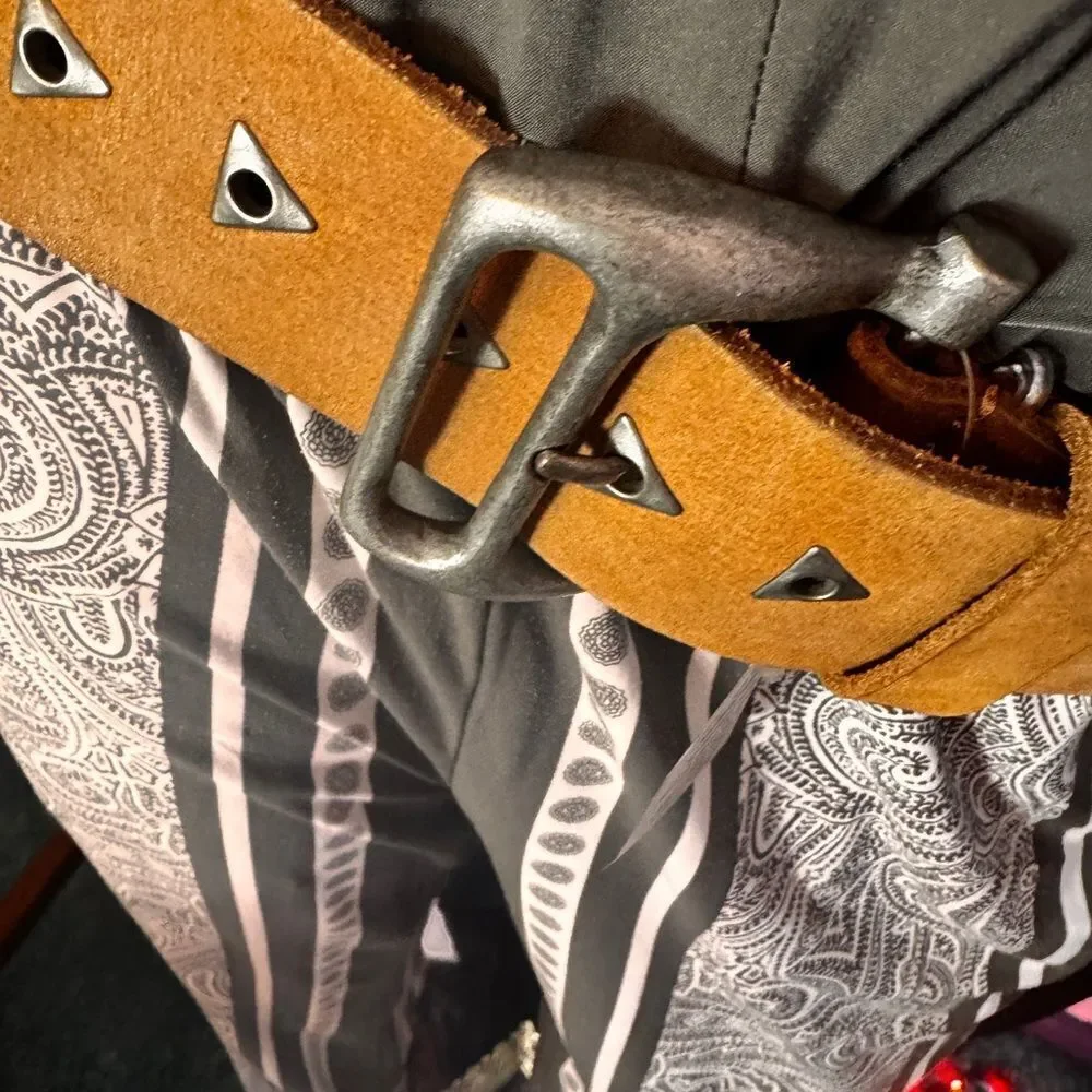 We The Free Tan Belt with Silver Accents